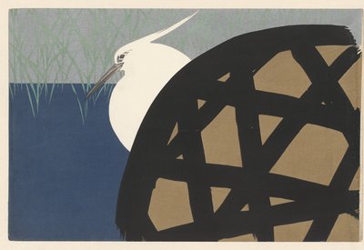 garza blanca de Kamisaka Sekka