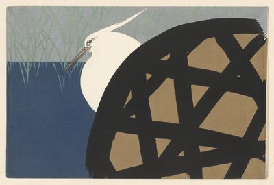Garza blanca, 1909 de Kamisaka Sekka