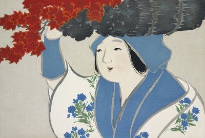 La mujer de Momoyogusa de Kamisaka Sekka