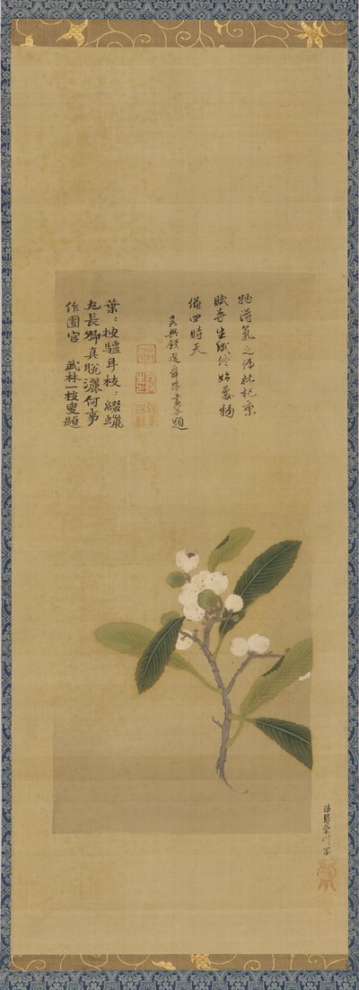 Una rama de nísperos, período Edo, siglo XVIII de Kanô Eisen