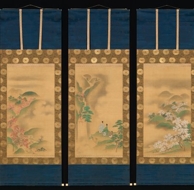 Cascada Nunobiki, Monte Yoshino y Río Tatsuta, después de 1709 de Kanô Yôboku Tsunenobu