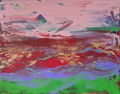 Paisaje abstracto lleno de colorido de Kanat Ibragimov