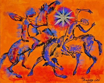 Jinetes abstractos llenos de vida de Kanat Ibragimov