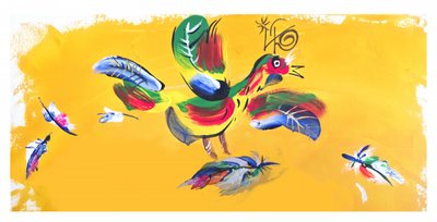 Pájaro amarillo brillante de Kanat Ibragimov