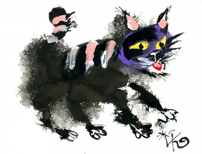 Gato negro caprichoso de Kanat Ibragimov