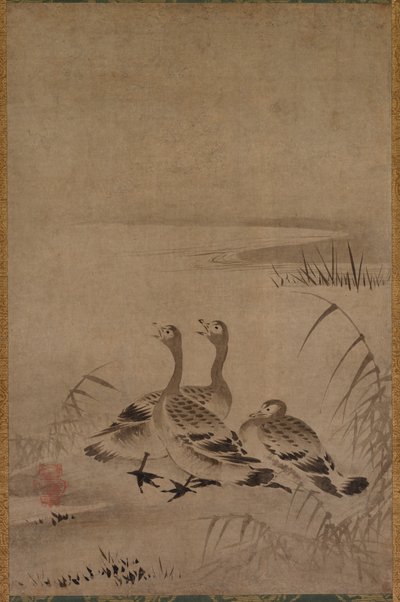 Gansos salvajes, principios de 1500 de Kano Chokichi