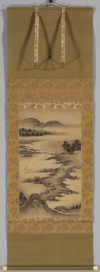 Paisajes estacionales: Otoño, mediados a finales de 1500 de Kano Hideyori