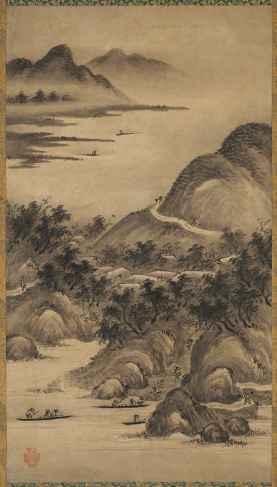 Paisajes estacionales, mediados a finales de 1500 de Kano Hideyori