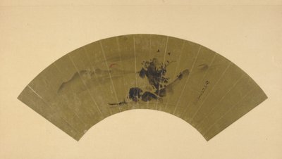 Río y sol rojo, período Edo, principios del siglo XIX de Kano Isen