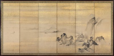 Paisajes de verano e invierno (uno de un par) de Kano Naonobu