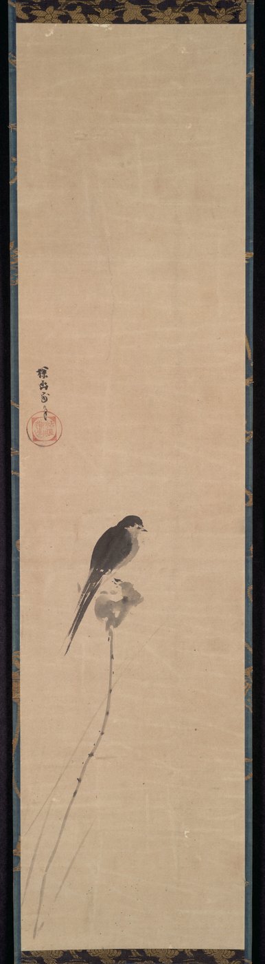 Pájaro en un Capullo de Loto de Kanō Tan’yū