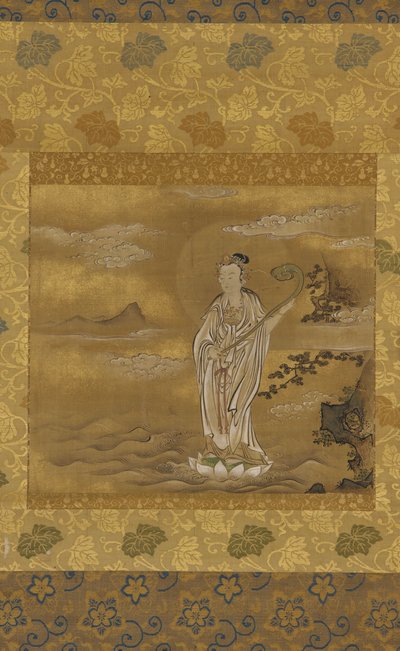 Bodhisattva cruzando el mar, período Edo, siglo XVII de Kanō Tan’yū