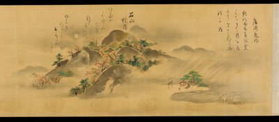 Ocho vistas de la provincia de Omi, período Edo, 1670 de Kanō Tan’yū
