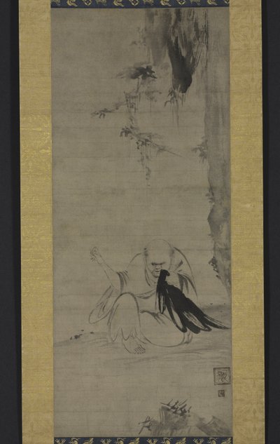 Choyo: Monje cosiendo bajo el sol de la mañana, c.1350 o antes de Kaō