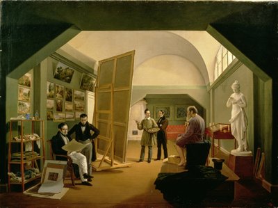 El Estudio de Petr Vasilevich Basin (1793-1877) 1833 de Kapiton Alekseevich Zelentsov