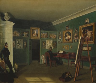 El Estudio del Pintor, 1830 de Kapiton Selentsov