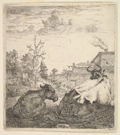 La vaca y el ternero de Karel Du Jardin