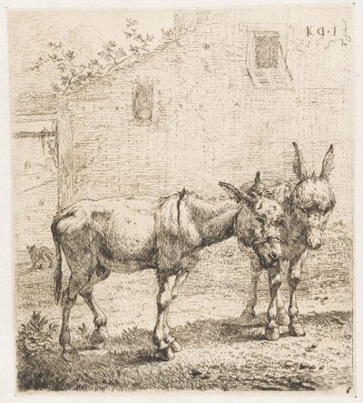 dos burros Animales (título de la serie) de Karel Du Jardin