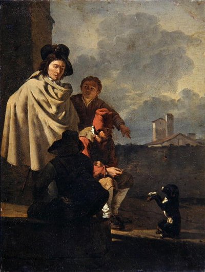 Italianos con un perro de Karel Dujardin