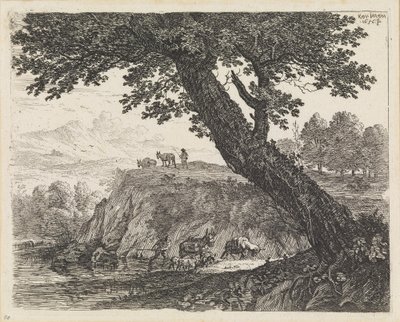 Paisaje con dos arrieros de Karel Dujardin