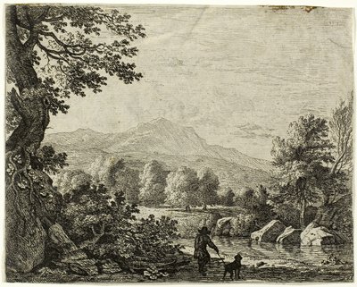 Hombre con un perro de Karel Dujardin