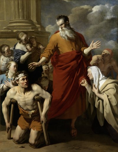 San Pablo Sanando al Lisiado en Listra de Karel Dujardin