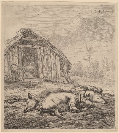Tres cerdos de Karel Dujardin