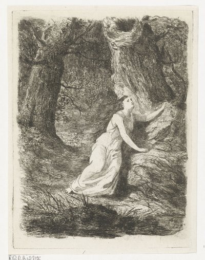 Olwene deambula por el bosque Aeddon (título de la serie) de Karel Frederik Bombled