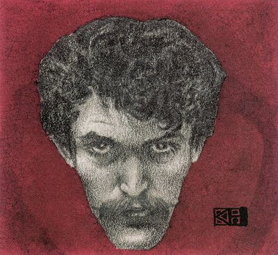 Autorretrato rojo, 1897 de Karel Hlavácek