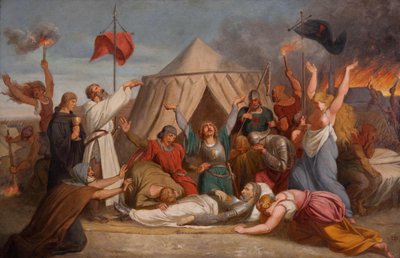 La muerte de John Zizka, c. 1850 de Karel Javurek