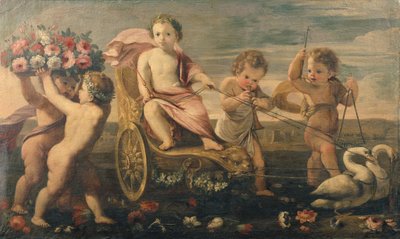 El triunfo de Cupido (óleo sobre lienzo) de Karel Philips (Circle of) Spierincks
