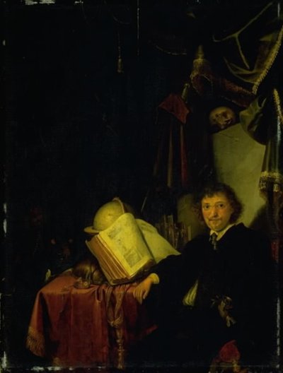 Retrato de un hombre en un interior de Karel Slabbaert