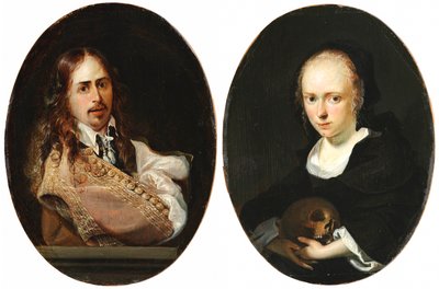 Autorretrato y Retrato de Cornelia Bouwers, esposa del artista de Karel Slabbaert