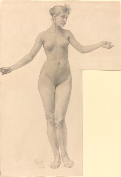 Desnudo femenino con brazos extendidos de Karel Vitezslav Masek