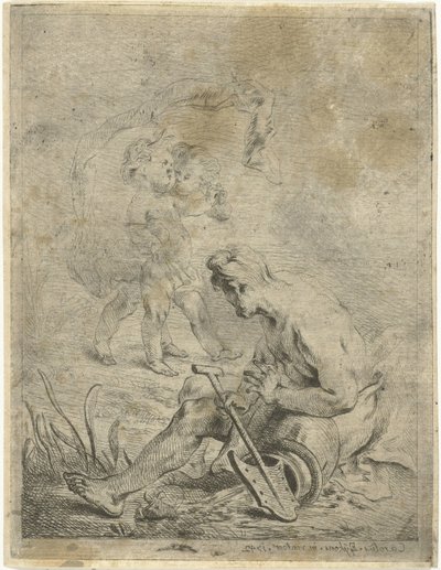 Dios del río mirando dos amorcillos de Karel Ykens (II)