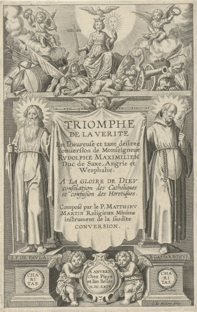 Portada de: Triunfo de la Verdad, 1624 de Karel van Mallery