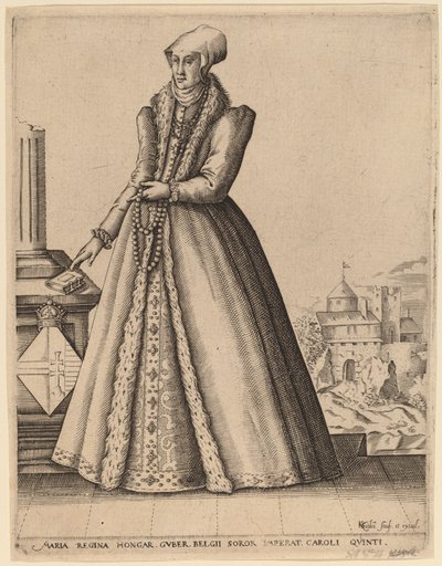 María, Reina de Hungría de Karel van Sichem after Christoffel