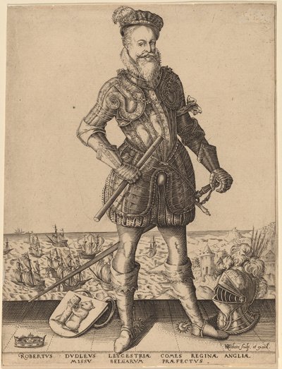 Robert Dudley, Conde de Leicester de Karel van Sichem after Christoffel