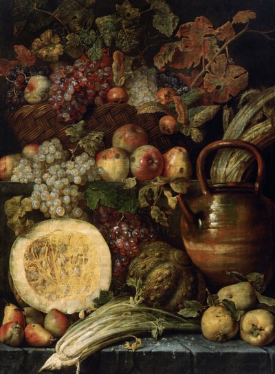 Naturaleza muerta con frutas de Karel van Vogelaer