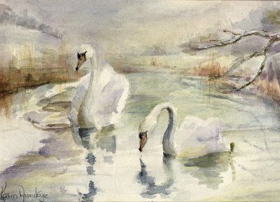 Cisnes en Invierno de Karen Armitage
