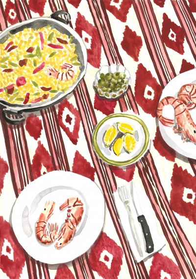 Comida con paella española de Karen Menzenbach
