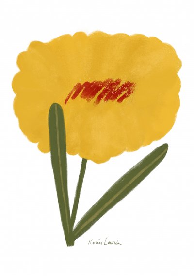 Sencilla flor amarilla de Karin Lauria