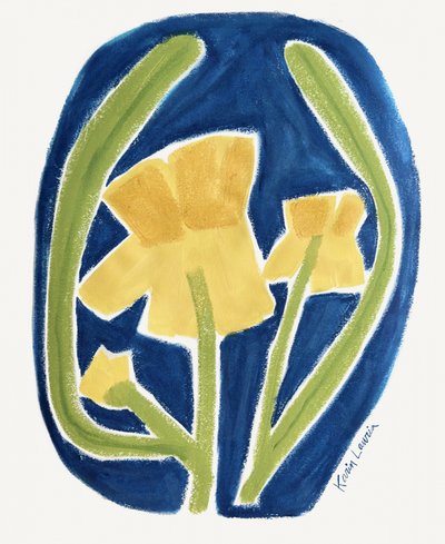 Flores de un amarillo intenso de Karin Lauria
