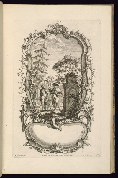 Diseño para un cartucho con compartimentos grandes y pequeños de Karl Albert von Lespilliez