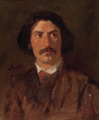 Carl Ludwig Friedrich Becker Retrato de un hombre de Karl Becker