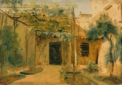 El taller del escultor Rudolf Schadow, c.1828-29 (óleo sobre cartón) de Karl Blechen