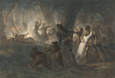 Liberación de las Hijas de Daniel Boone y Richard Callaway, pub. 1852 de Karl Bodmer