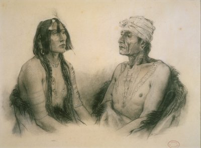 Psihdja-S?hpa y Tuk?n-H?ton, hombres Yankton de Karl Bodmer