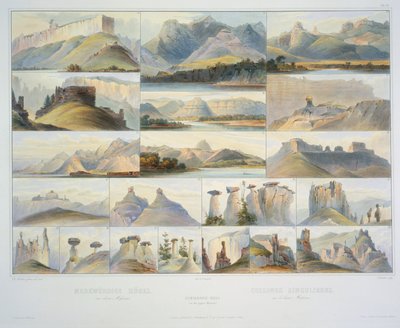 Colinas notables en el Alto Missouri de Karl Bodmer
