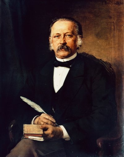 Retrato de Heinrich Theodor Fontane, poeta y escritor alemán de Karl Breitbach